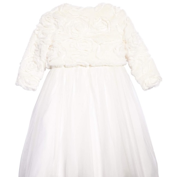 Nordstrom’s Faux-fur jacket with a dreamy dress. - Picture 4 of 4